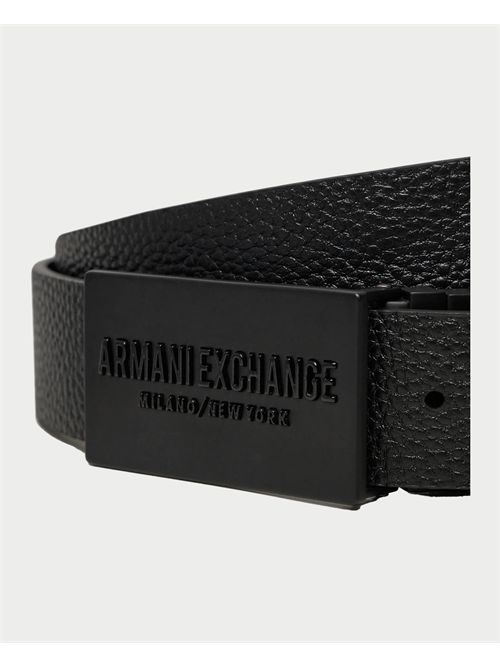 AX men's belt in hammered leather ARMANI EXCHANGE | XM000289-AF12120FC026